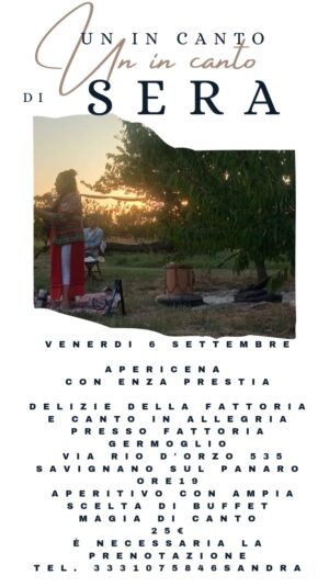 6 settembre “Un in-canto di sera”